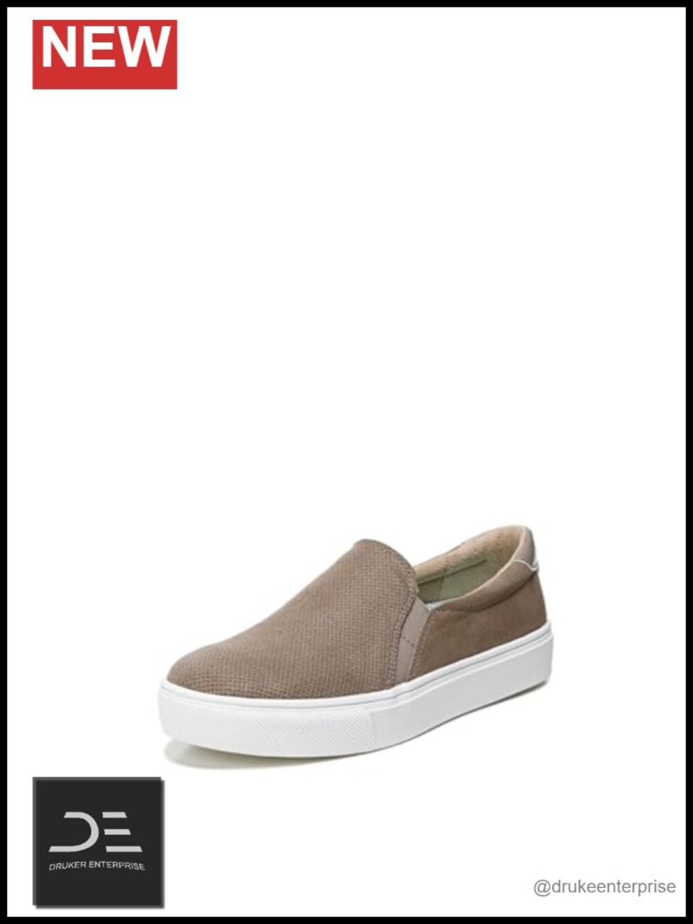 Sustainable Slip-On Sneakers - Faux Leather Loafers - Lightweight Walking Shoes